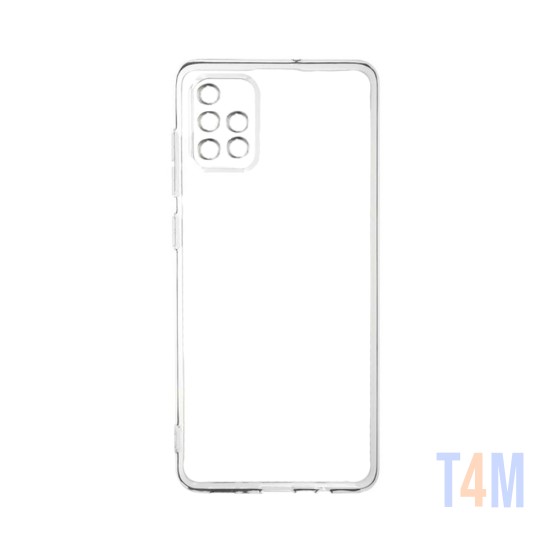 Capa de silicone macio com moldura de câmera para Samsung Galaxy A71 transparente